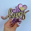Topo De Bolo Oh Happy Day - Arquivo Digital