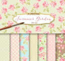 Kit Papel Digital Shabby Chic Flores Summer Garden
