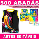 500 Estampas Abadás Artes Sublimação Carnaval Editáveis