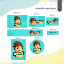 Etiqueta Escolar Roblox Azul - Arquivo Digital