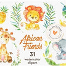 Kit Digital Clipart African Friends
