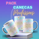 Pack Artes Para Canecas Profissões Floral - 2023  C/ Mockup