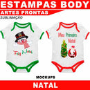 Pacote Artes Body Natal Sublimação 70 Estampas Mockups