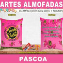 Artes Almofadas Bolso Páscoa Chocolates Editáveis Mockups