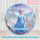 Arquivo Digital Rótulos Redondos Elsa Frozen 2