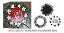 Vetor Dxf Cdr Natal Mod.10 Guirlanda Folhagensmdf Laser Cnc