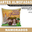 Namorados Estampas Almofadas Kit 02 Sublimação
