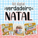 Kit Digital Verdedeiro Natal Fofo Cute Delicado Ilustraçõe