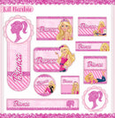 kit etiqueta escolar BARBIE