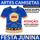 Festa Junina Camisetas Sublimação Total Artes Editáveis