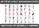 150 Artes Estampas Profissões Femininas Png Para Camisas