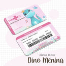 Arquivo Digital Cartão Do Sus Dinossauro Menina