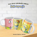 Pack Artes Digital Sublimação Caneca Bob Esponja