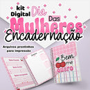 Kit Digital Encadernação Dia Das Mulheres Em Png
