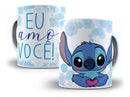 12 Arte Caneca Stitch E Angel Editável Pdf + Png