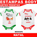 Pacote Artes Body Natal Sublimação 70 Estampas Mockups