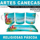 Estampas Canecas Religiosas Páscoa Mockups Sublimação