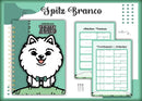 Caderneta Vacina Pet Spitz Branco Macho -arquivo Digital