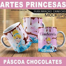 Estampas Canecas Chocolates Princesas Páscoa Sublimação