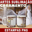 Artes Canecas Casamento Sublimação