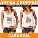 Estampas Cropped Carnaval Sublimação Editáveis