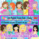 Kit Digital Sereia Cute - Baby