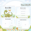 Encadernação Baby Dino Colorido - Arquivo Digital
