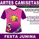 Pacote Artes Camisetas Sublimação Total Festa Junina Mockups