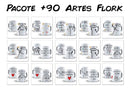 Artes Canecas Flork Variadas + 90 Arquivos