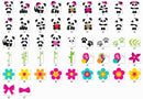 Kit Digital Panda Menina E Menino