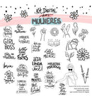 Estampas Dia Da Mulher Frases Coloridas Mulheres Png
