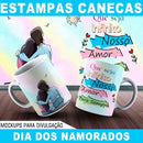 Artes Canecas Namorados 170 Estampas Editáveis Mockups Jul