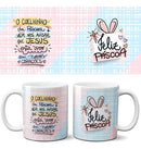 Estampas Frases Coloridas Sublimação Canecas Páscoa Mockups