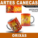 Estampas Canecas Orixás Editáveis Mockups Sublimação