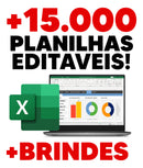 15000 Mil Planilhas Para Excel 100% Editáveis + Super Bônus