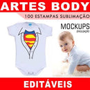 Body Baby Estampas Artes Corel Sublimação Editáveis Mockups