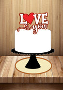 Topo De Bolo Love You Mod2 - Arquivo Digital