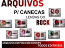 Pack Artes Para Canecas Rock Sublimação + Mokups Editaveis