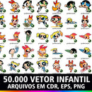 Kit 50 Mil Vetores Desenho Infantil Estampas Sublimação