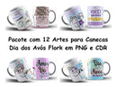 Pacote Artes Para Canecas Dia Dos Avós Flork Em Png E Cdr