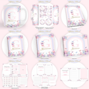 Arquivo Kit Encadernação Floral Alfabeto