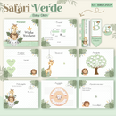 Arquivo Combo Encadernação Baby Safari Verde Alfabeto