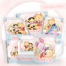 Arquivo Encadernação Baby Ursinho Pooh Aquarela - PAMELLA