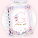 Arquivo Kit Encadernação Floral Alfabeto