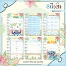Arquivo Kit Encadernação Stitch Aquarela