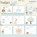 Arquivo Combo Encadernação Baby Safari Azul Alfabeto