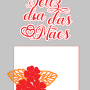 Arquivo dia das mães topo de bolo flor coração