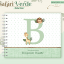 Arquivo Combo Encadernação Baby Safari Verde Alfabeto