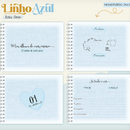 Arquivo Combo Encadernação Baby Linho Azul Alfabeto