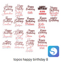 Arquivo combo topo de bolo Happy Birthday